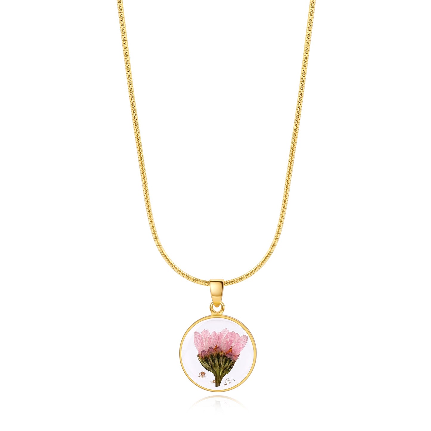 Mint & Lily Pressed Birth Flower Necklace