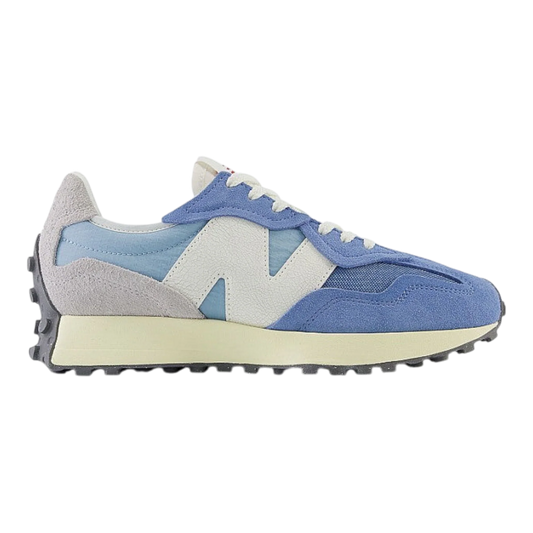 New Balance 327 Men's Sneakers — Blue Laguna Suede Low-Top