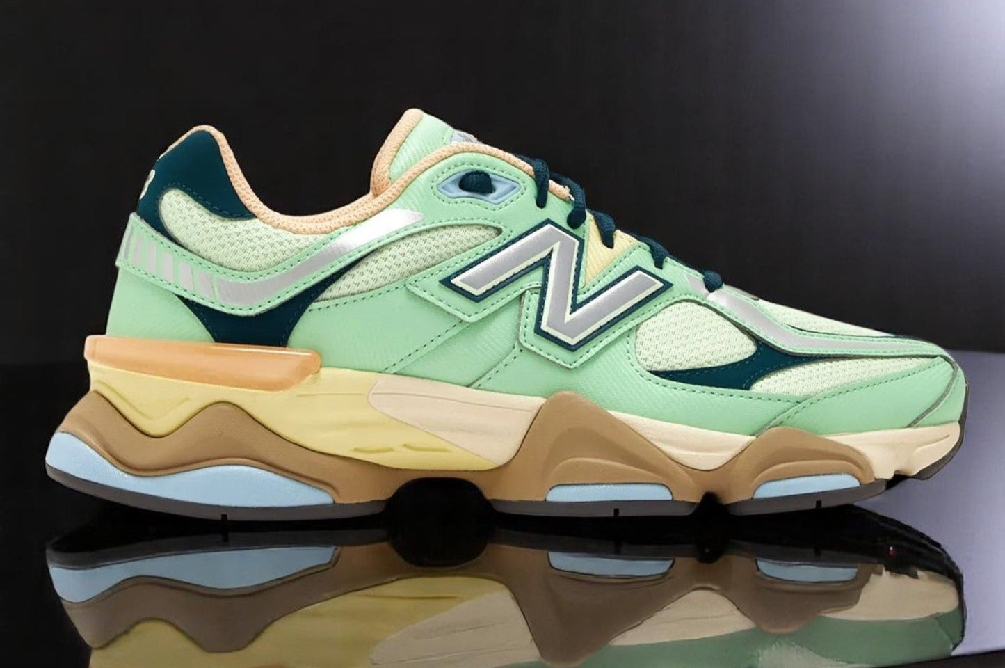 New Balance Men's 9060 'Sweetgrass Deep Ocean' Sneakers