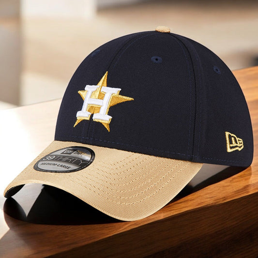 Men's New Era MLB 3930 Gold Collection Flex Fit - Houston Astros