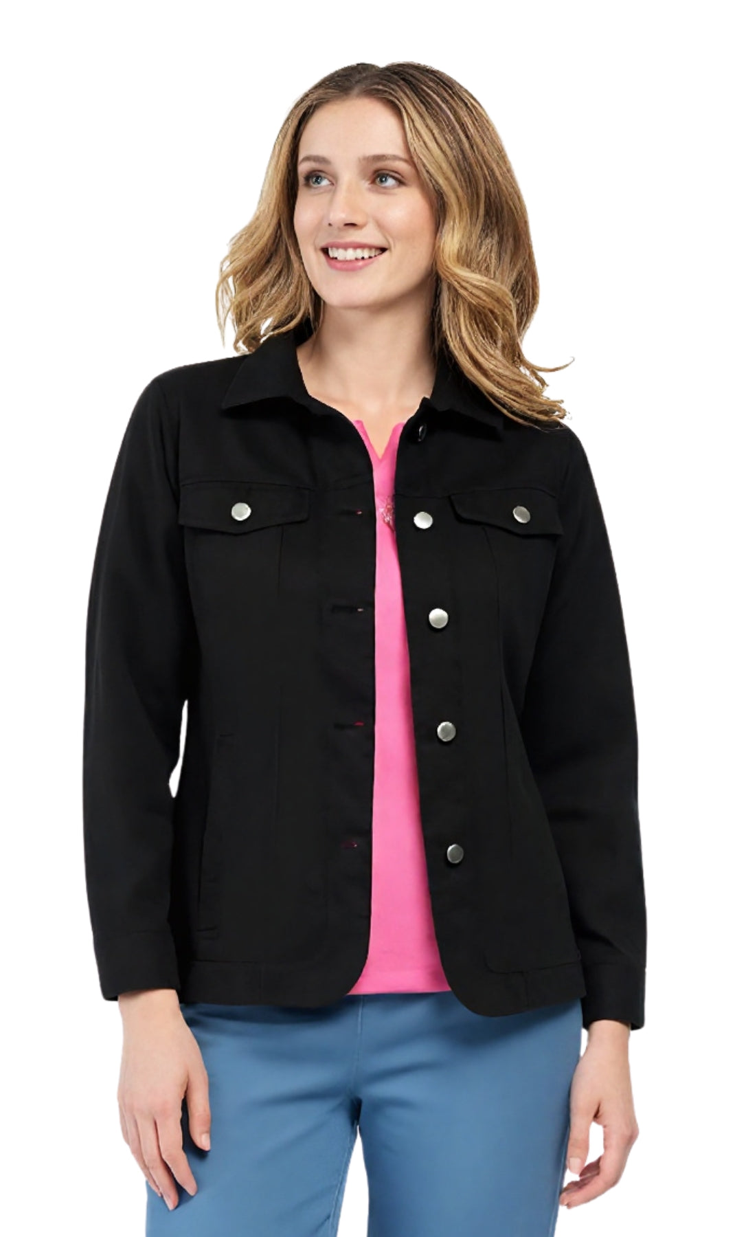 Women's Button Front Brushed Twill Jacket