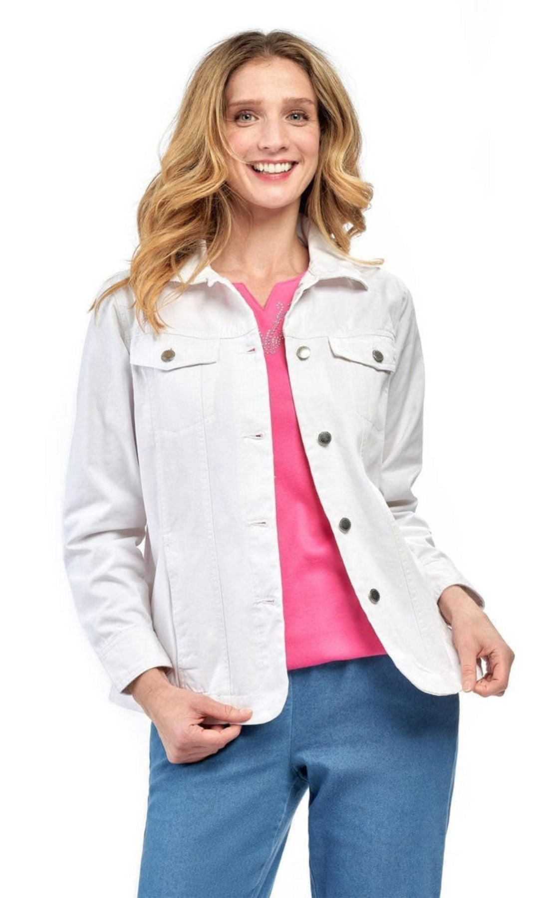 Women's Button Front Brushed Twill Jacket