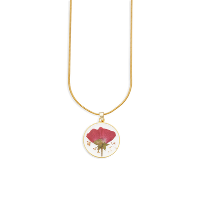 Mint & Lily Pressed Birth Flower Necklace