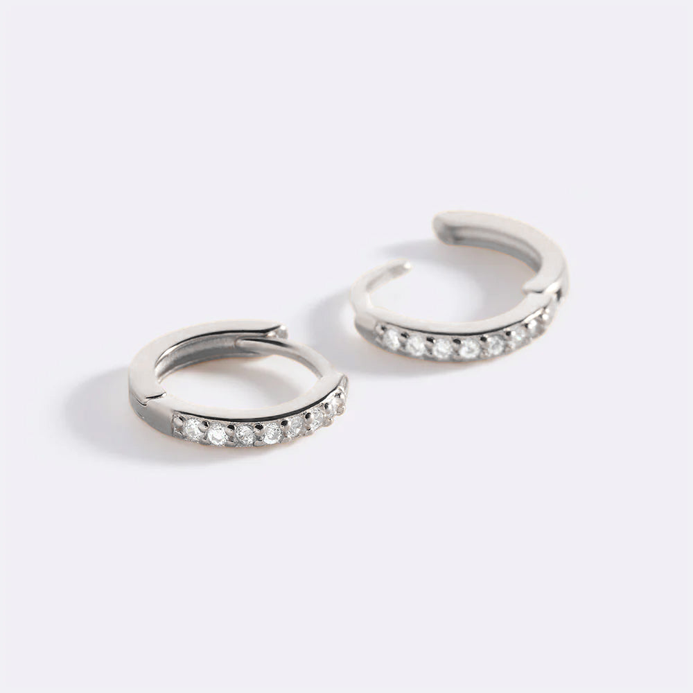 Mint & Lily Pave Huggie Hoop Earrings