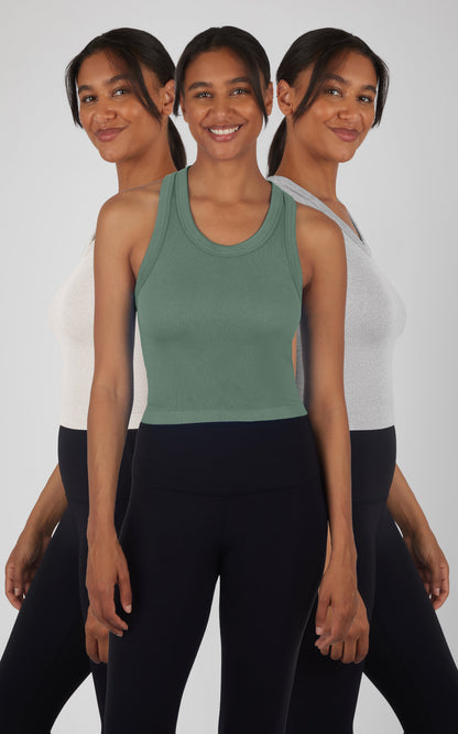 3 PK Ribbed Racerback Tank - Our Stone Story