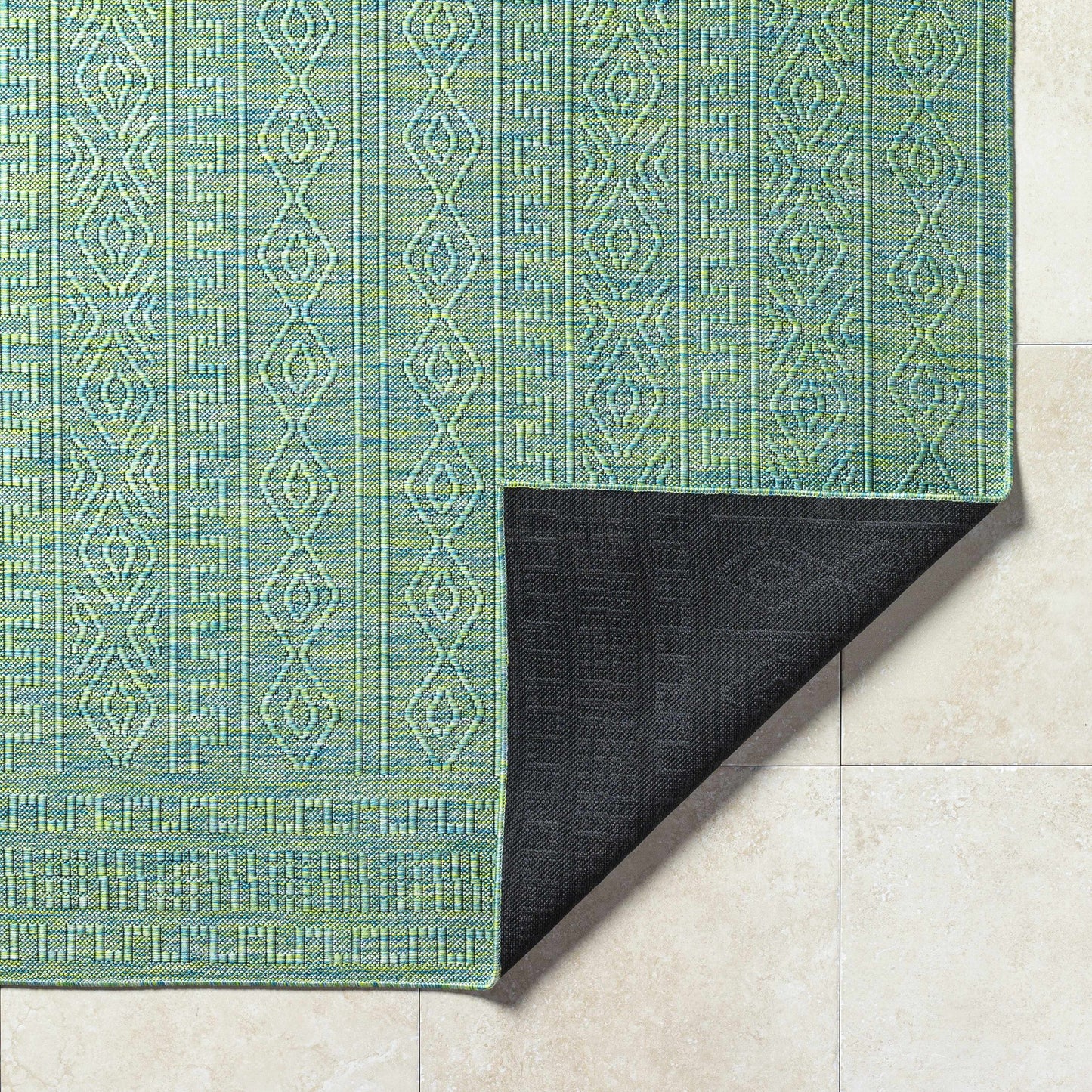 Nuela Green Outdoor Area Rug