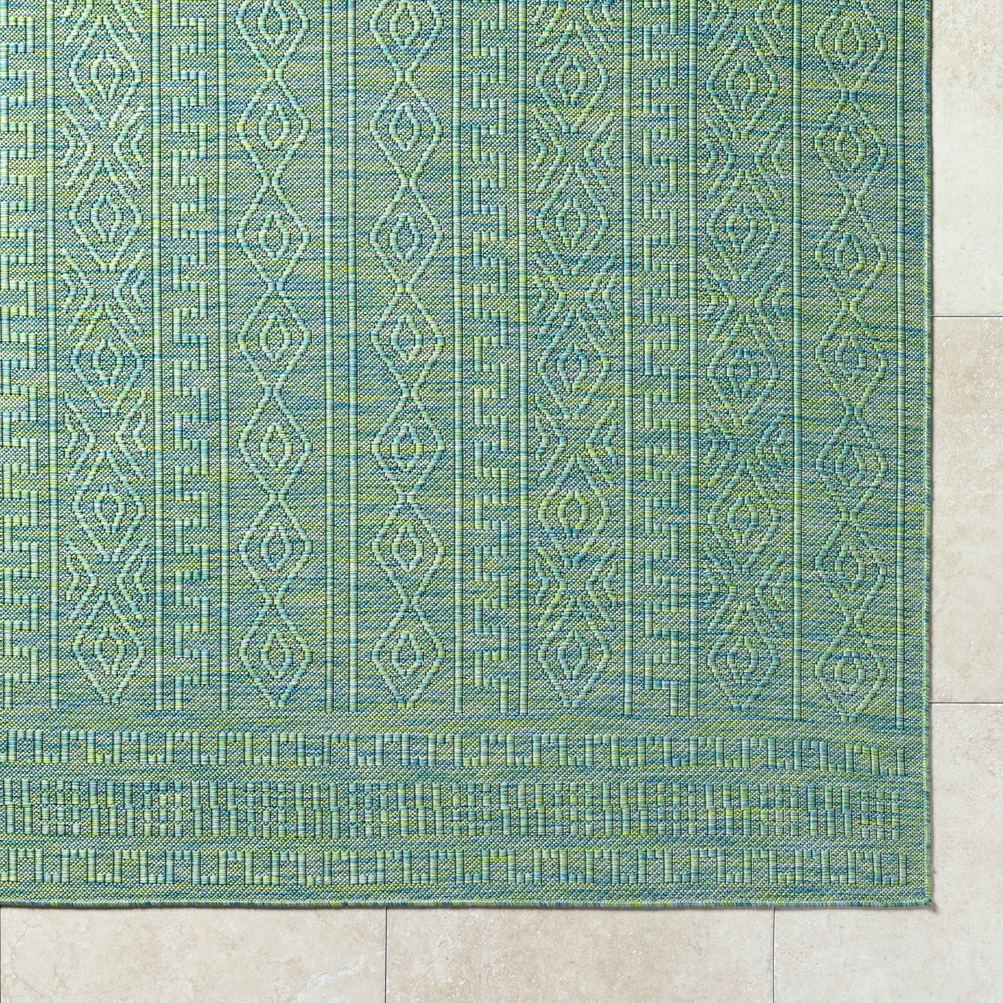 Nuela Green Outdoor Area Rug