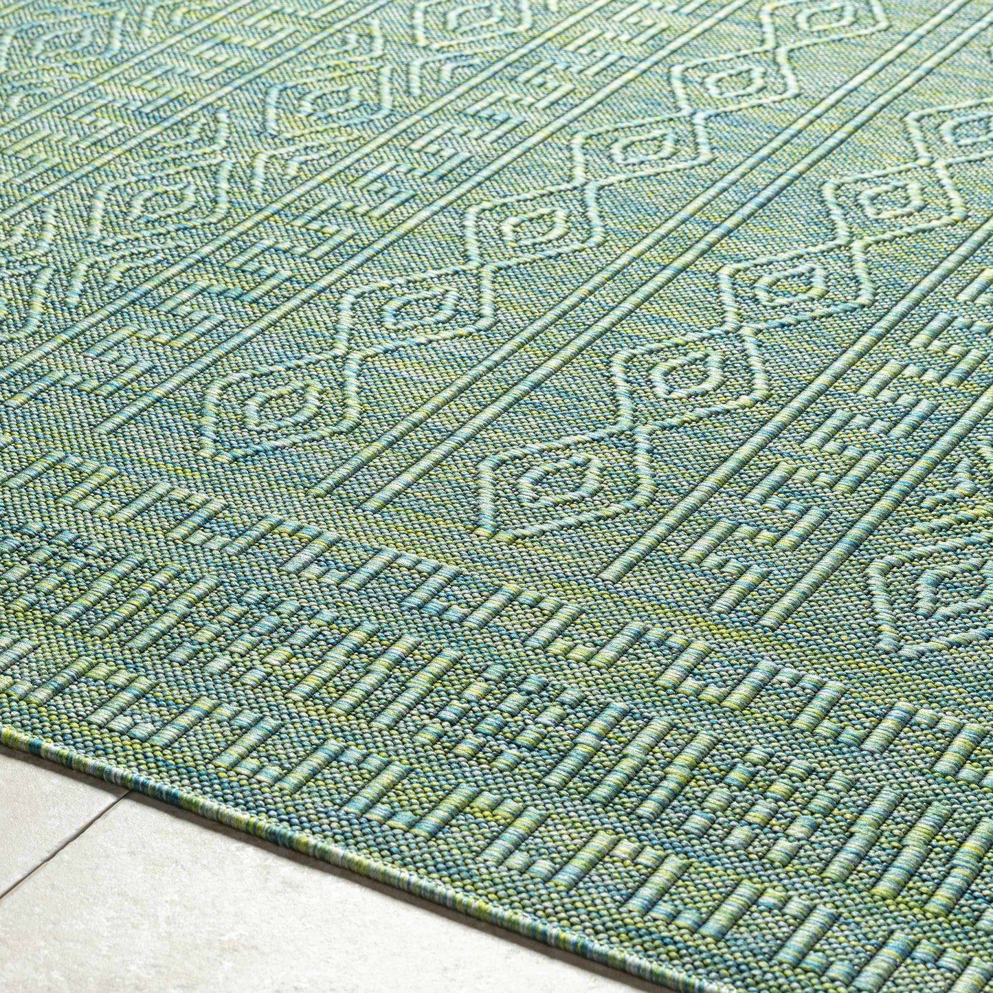 Nuela Green Outdoor Area Rug