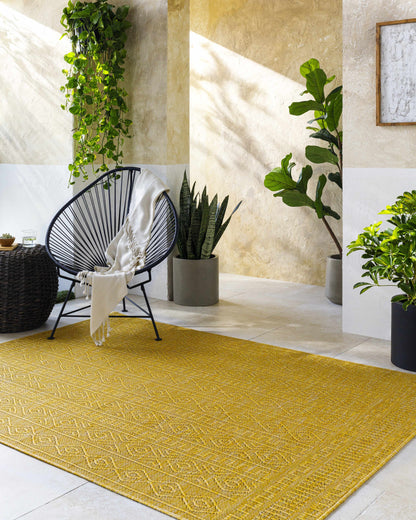 Nuela Mustard Outdoor Area Rug