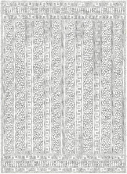 Nuela Light Gray Outdoor Area Rug