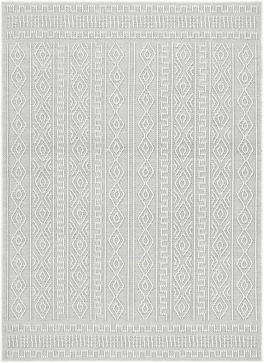 Nuela Light Gray Outdoor Area Rug