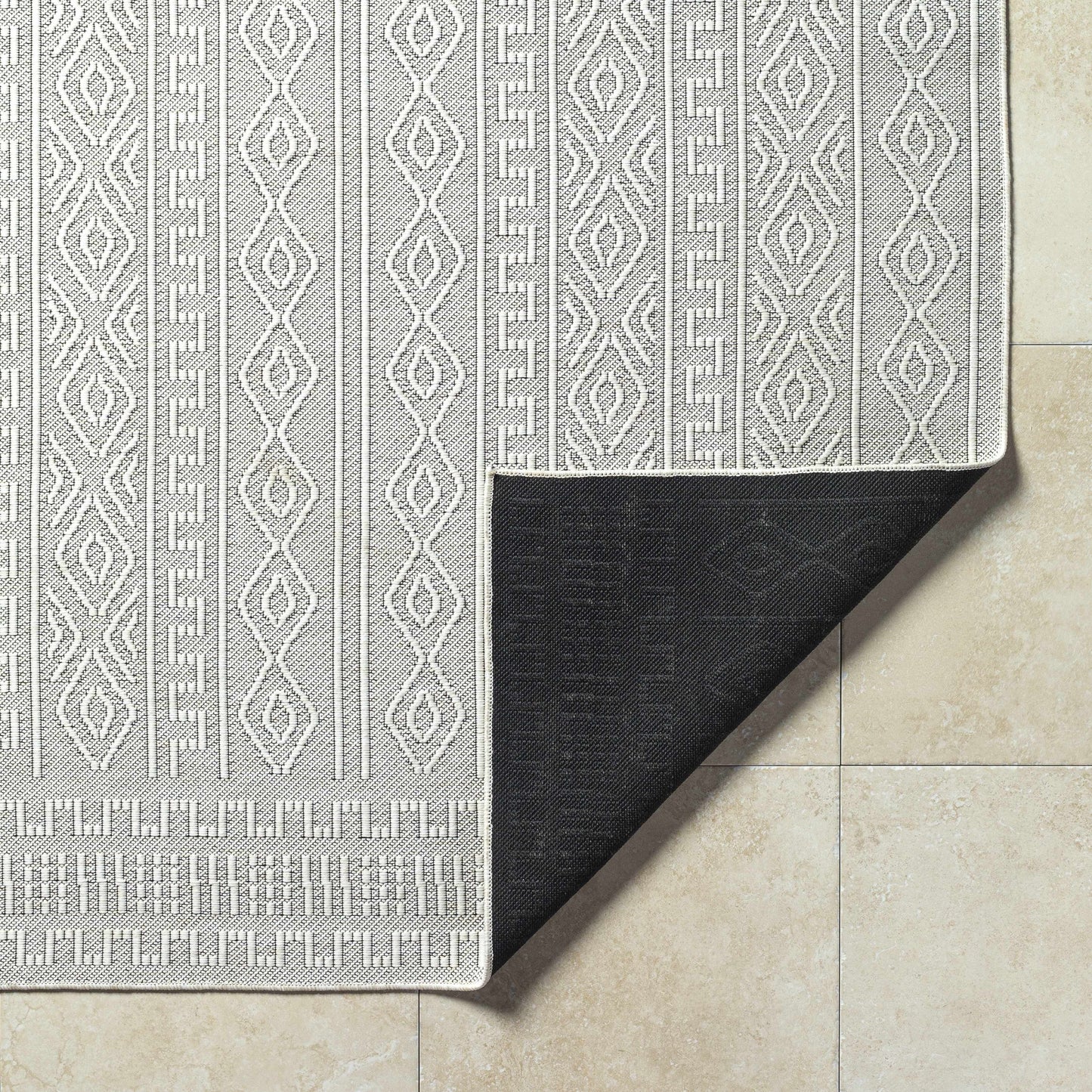 Nuela Light Gray Outdoor Area Rug