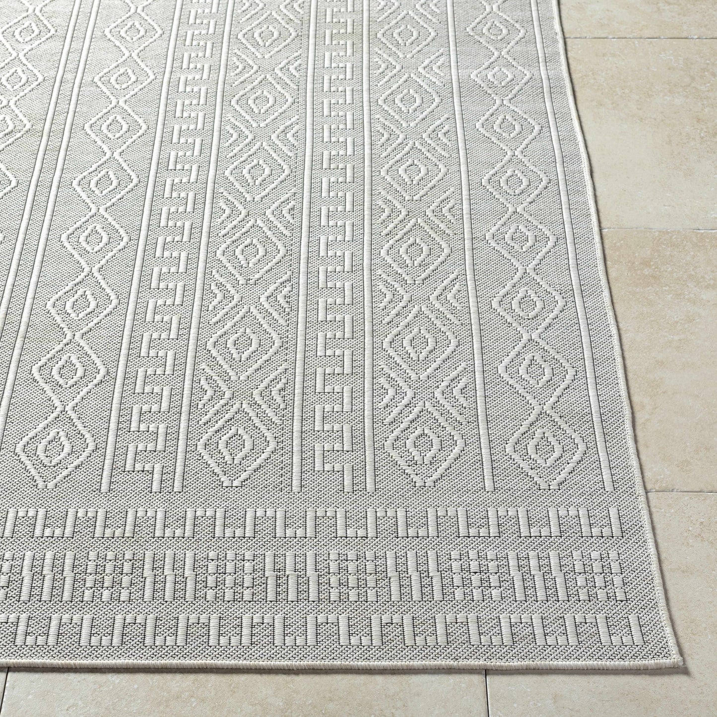 Nuela Light Gray Outdoor Area Rug