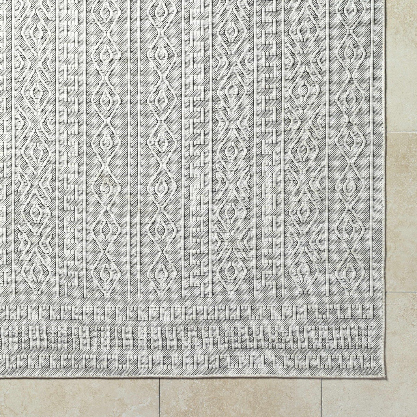 Nuela Light Gray Outdoor Area Rug