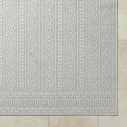 Nuela Light Gray Outdoor Area Rug