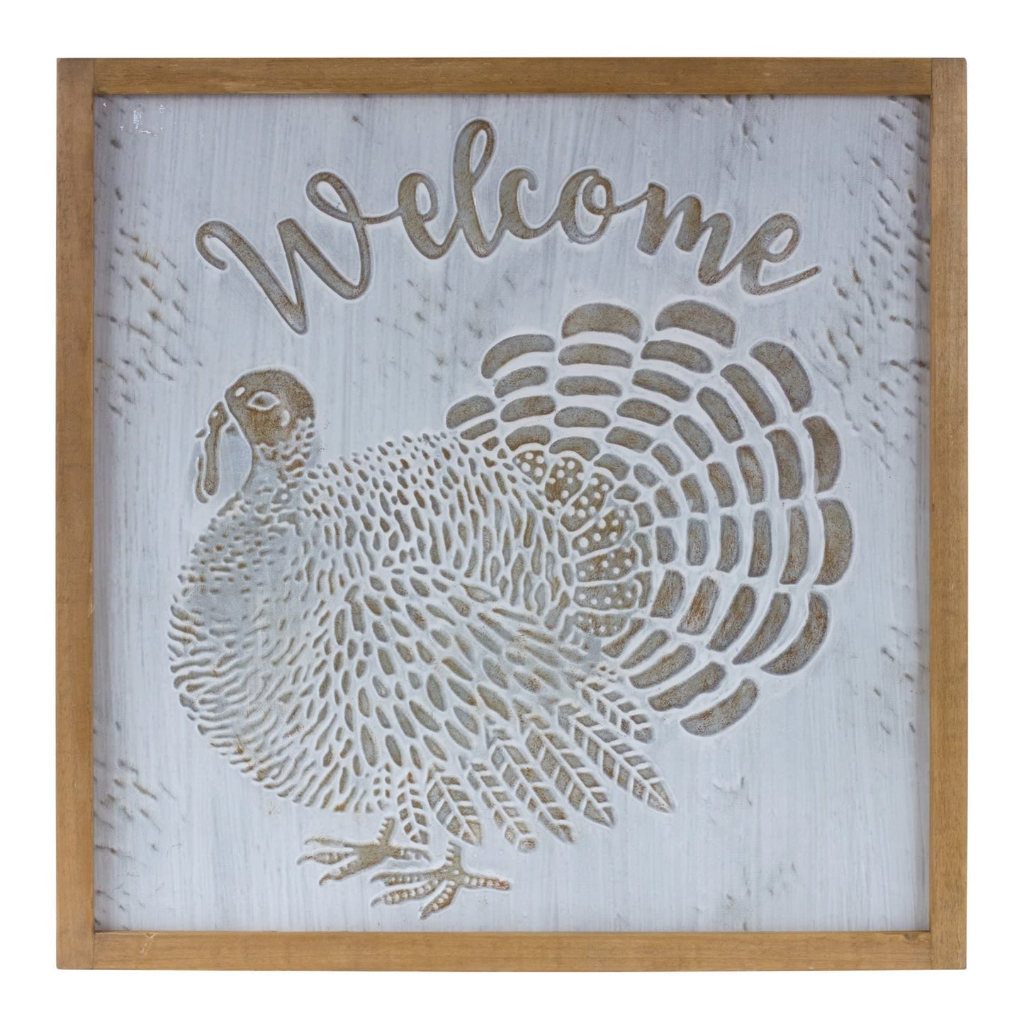 Melrose International Metal Welcome Turkey Sign 20"SQ