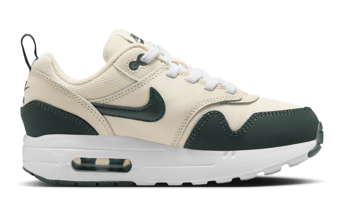 Nike Preschool Air Max 1 EasyOn Pale Ivory/White/Vintage Green