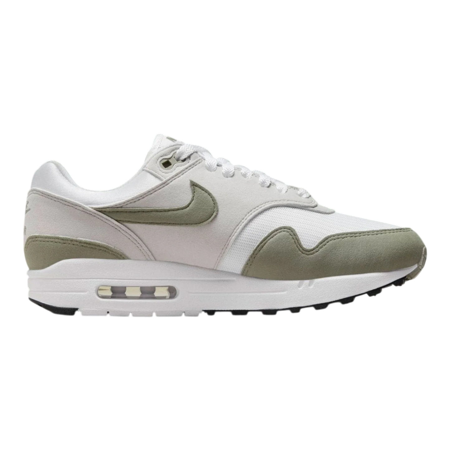 Nike Air Max 1 Women's Sneakers — White & Light Army Low-Top