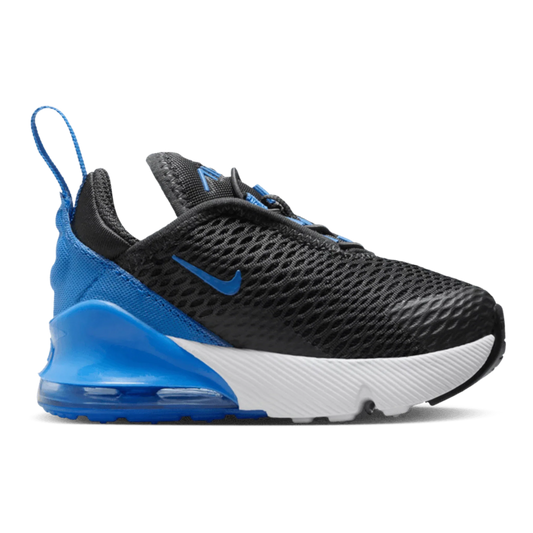 Nike Air Max 270 Baby/Toddler (TD) Sneakers — Black/Photo Blue Mesh Low-Top