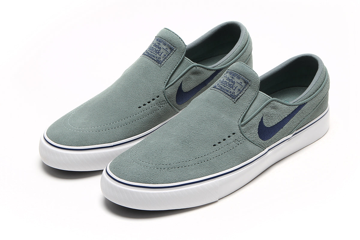 Nike Men's SB Janoski+ Slip Clay Green/Summit White