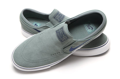 Nike Men's SB Janoski+ Slip Clay Green/Summit White