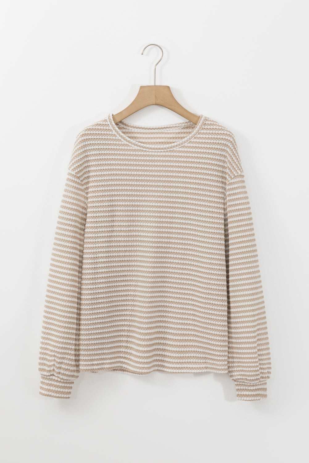 Elouise Stripe Long Sleeve Top - Black Stripe / M - 8/10