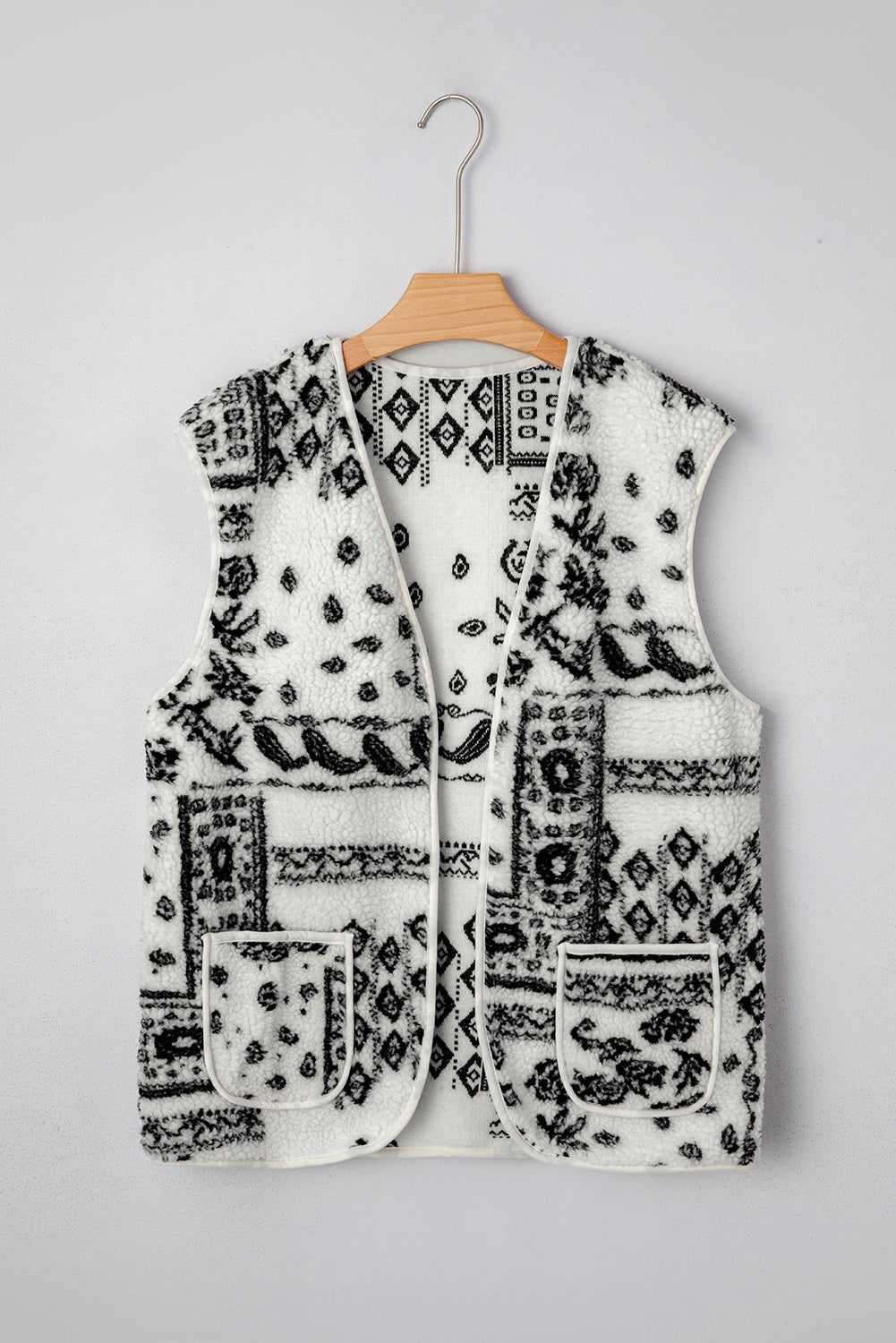 Elizabeth Western Fashion Vest Jacket - Beige / L - 12/14