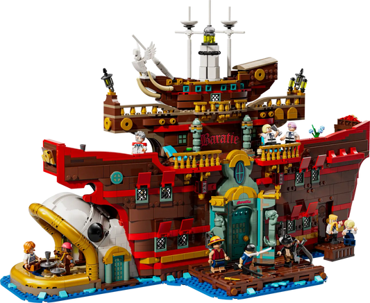 LEGO ONE Piece The Baratie Floating Restaurant Building Set for Adults - Collectible Building Blocks for Anime Fans, 18+ - Arts and Crafts DIY Kit W/10 Minifigures - Gift Idea for Birthdays - 75640