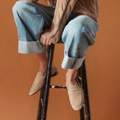 The Tennis Leather Loafer - Blue