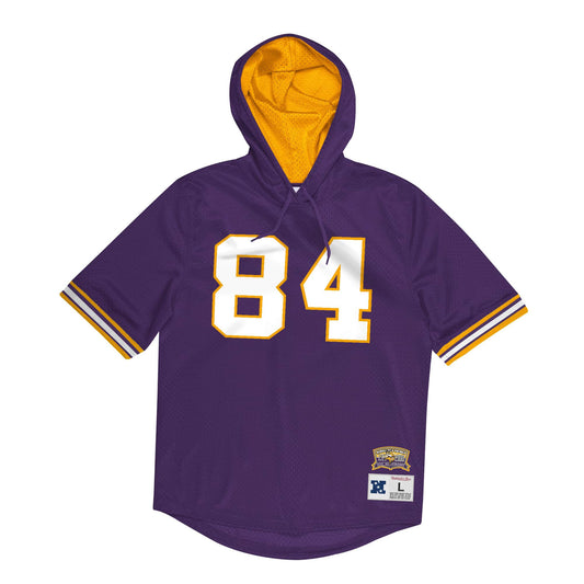 Mitchell & Ness Men's NFL N&N Mesh Ss Hoodie Vikings 2000 Randy Moss