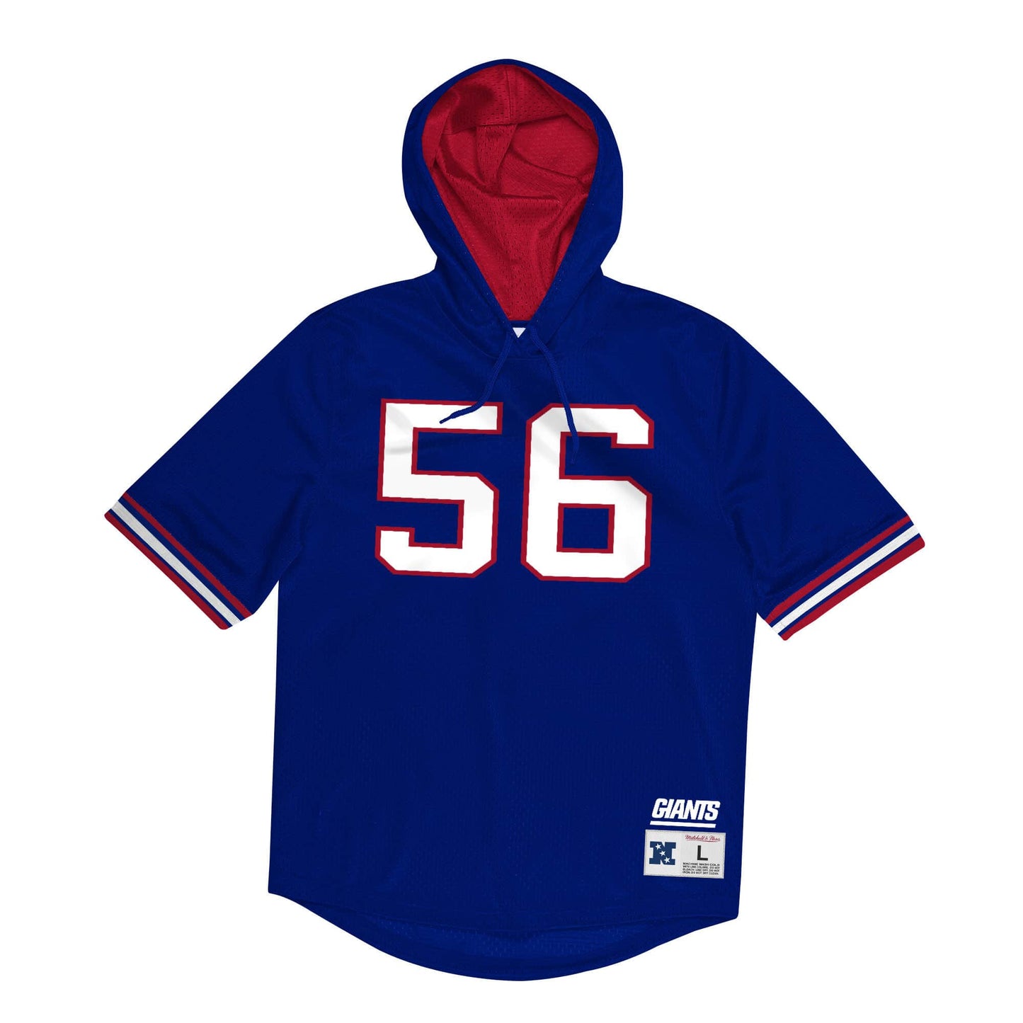 Mitchell & Ness Men's NFL N&N Mesh Ss Hoodie Giants 1990 Lawrence Taylor Hoodies
