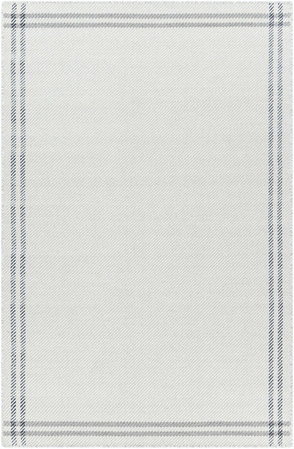Nimue Cream & Charcoal Bordered Area Rug