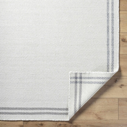 Nimue Cream & Charcoal Bordered Area Rug