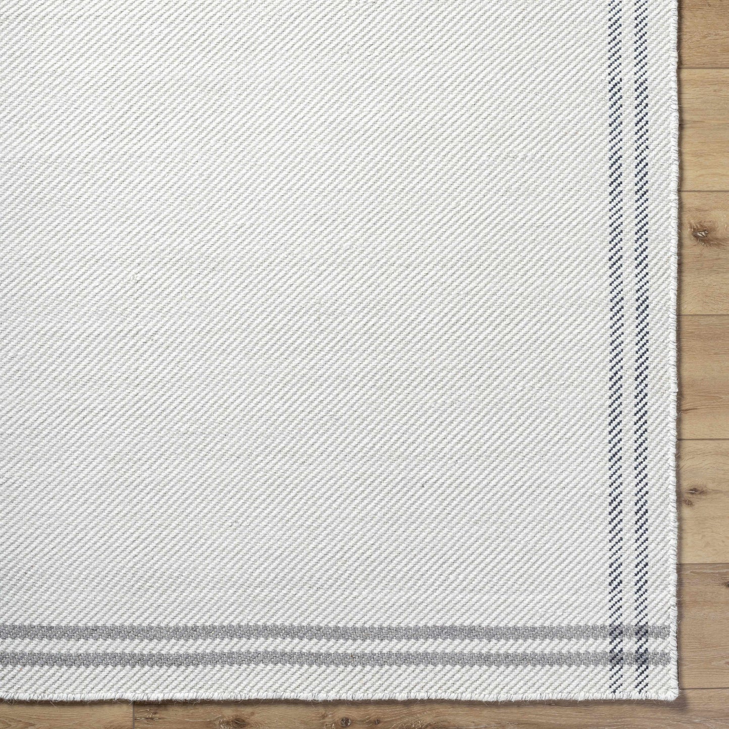 Nimue Cream & Charcoal Bordered Area Rug
