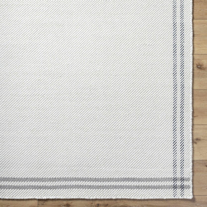 Nimue Cream & Charcoal Bordered Area Rug