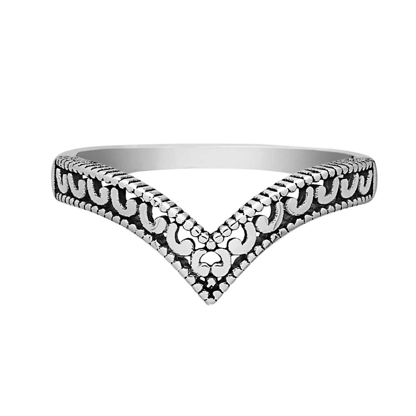 Openwork V-Shape Band-