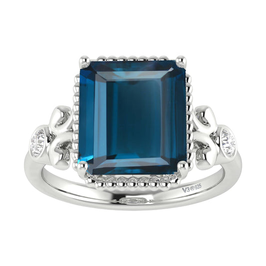 Blue, White-