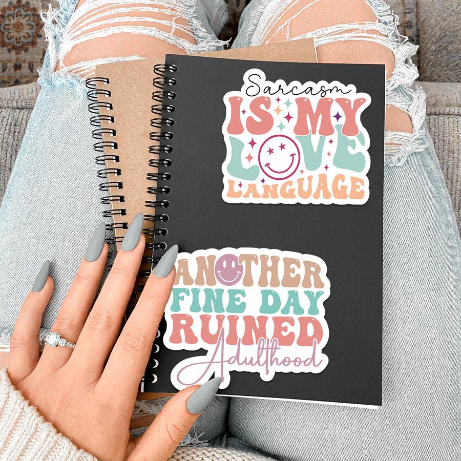 Large waterproof stickers funny, wholesale humor quote stickers