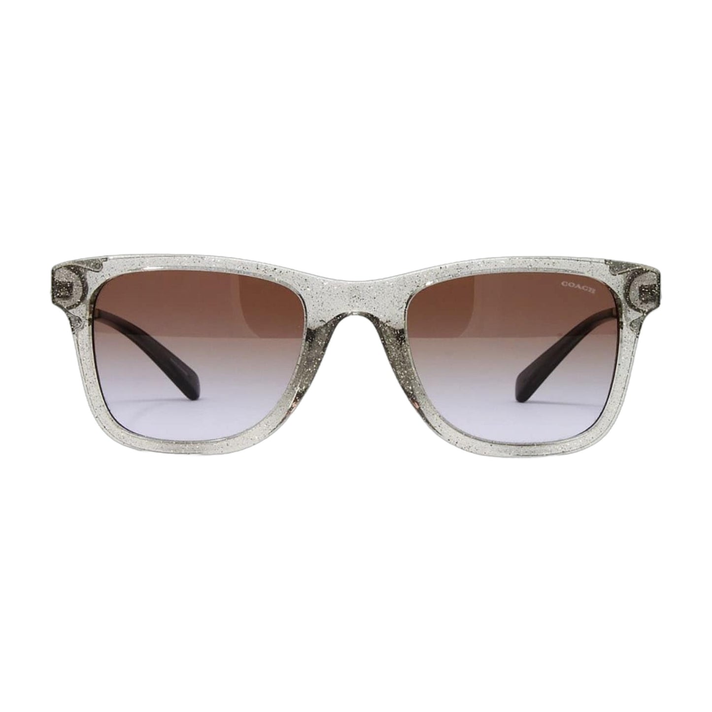 Coach Grey Glitter Sig C Square Sunglasses