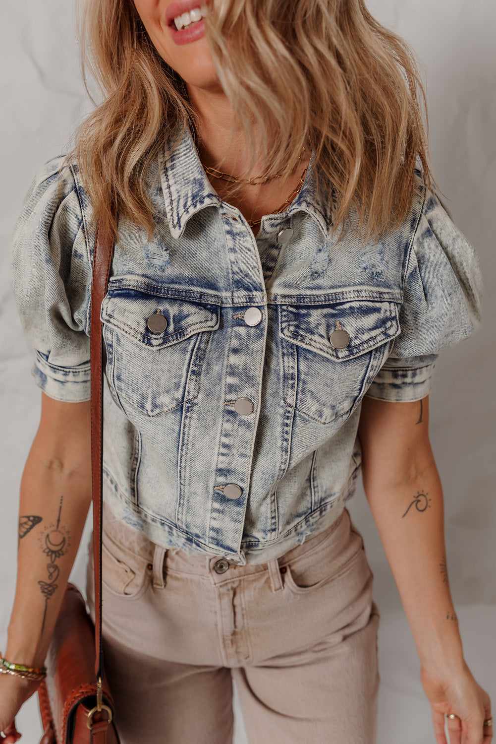 Threaded Pear Eleanor Chest Puff Sleeve Jacket