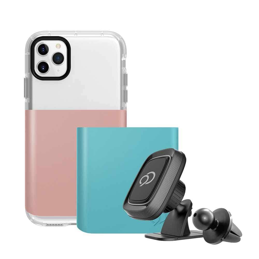 Nimbus9 Ghost 2 Pro Case with Car Mount Rosegold/Blue for Iphone 11 Pro Cases