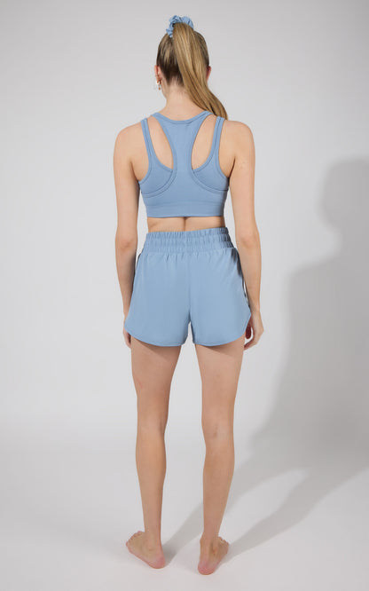Seamless  Double Layer Bra & Running Short w Scrunchie