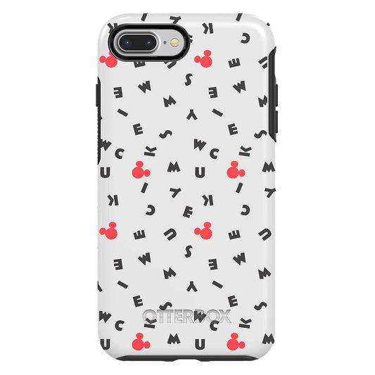 Otterbox Symmetry Series Disney Classics Case for Iphone 8 Plus & Iphone 7 Plus (Only) - Retail Packaging - Mickey Scramble (White/Black/Mickey Letter)