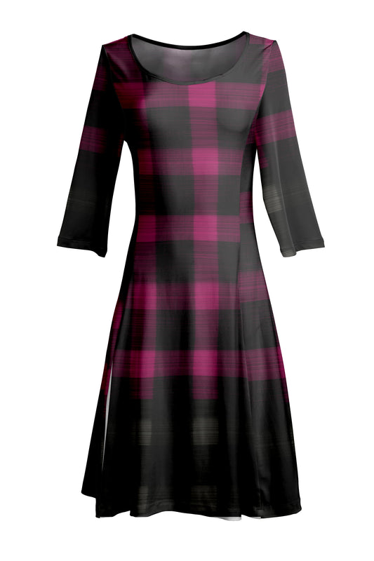 Purple & Black Ombre Plaid-