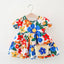 Blue big flower bag X / 90cm