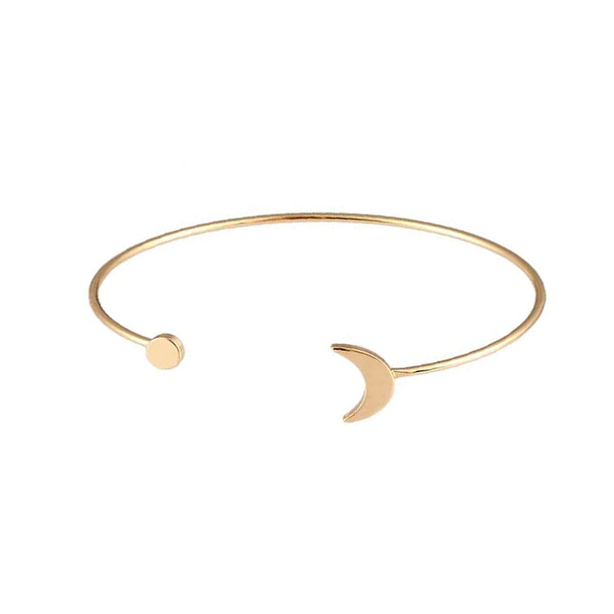 Goldtone Moon Arm Cuff