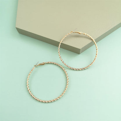 Goldtone Twine Hoop Earrings