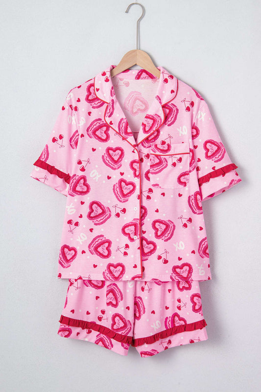 Threaded Pear Solana Valentines 2pcs Pajama Set