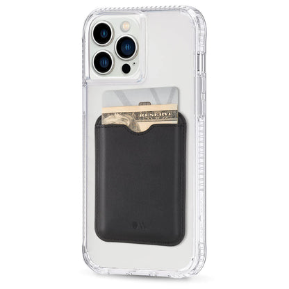 Case-Mate – Magnetic Wallet/Card Holder - Designed for Magsafe Compatible Iphones and Cases – Made with Vegan Leather, Holds up to 3 Cards & Cash, Black