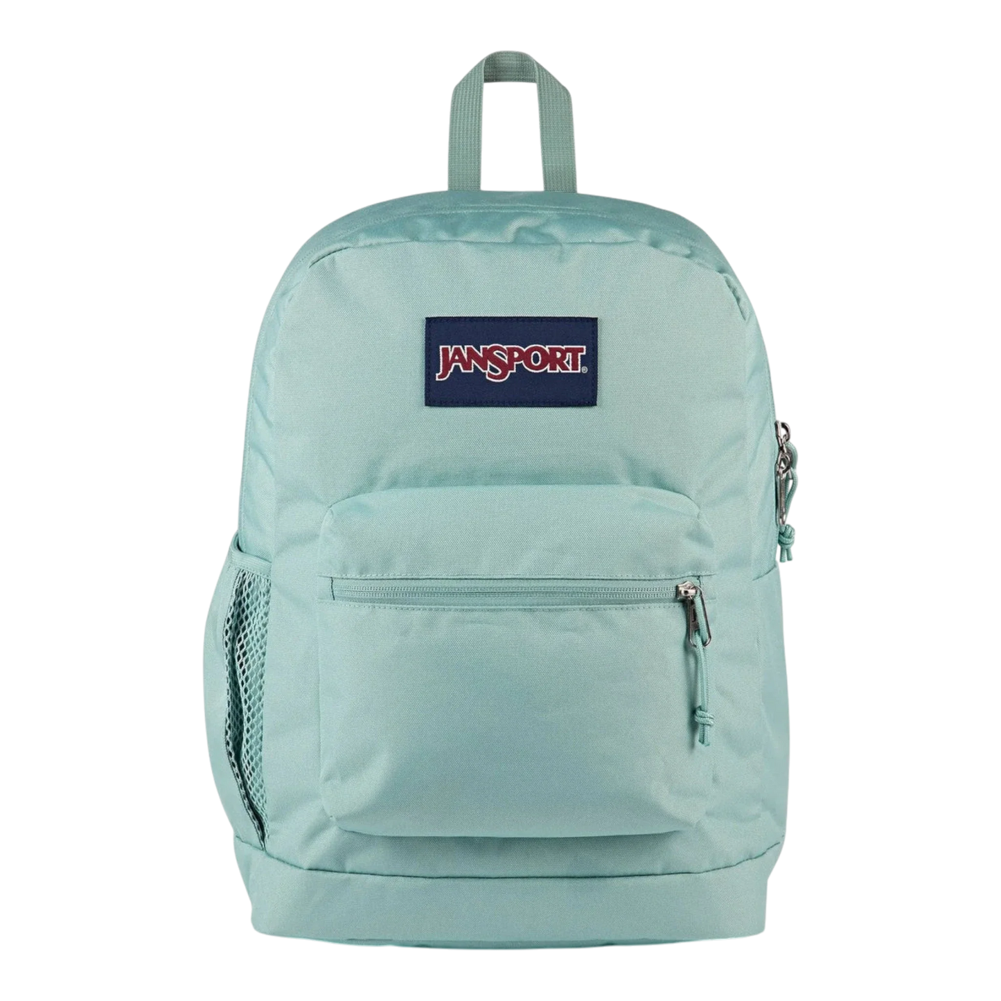 JanSport Cool Student Backpack 34L — Faded Sage Leather-Trim Laptop Pack